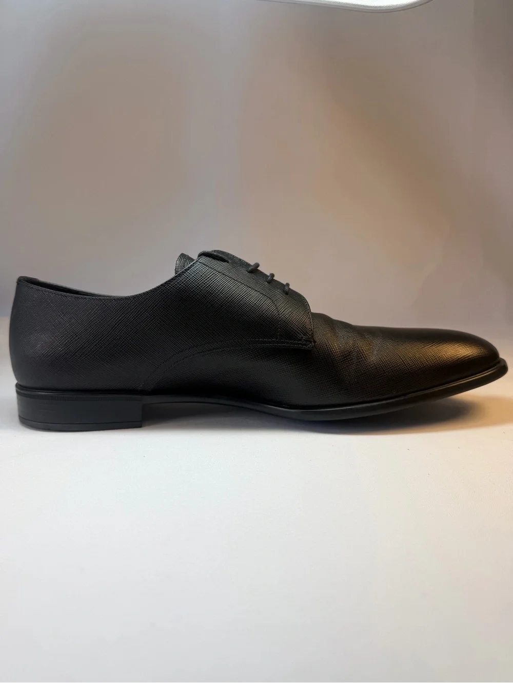 PRADA SAFFIANO LEATHER DERBY 2EC030 Men’s lace up shoe 10.5
